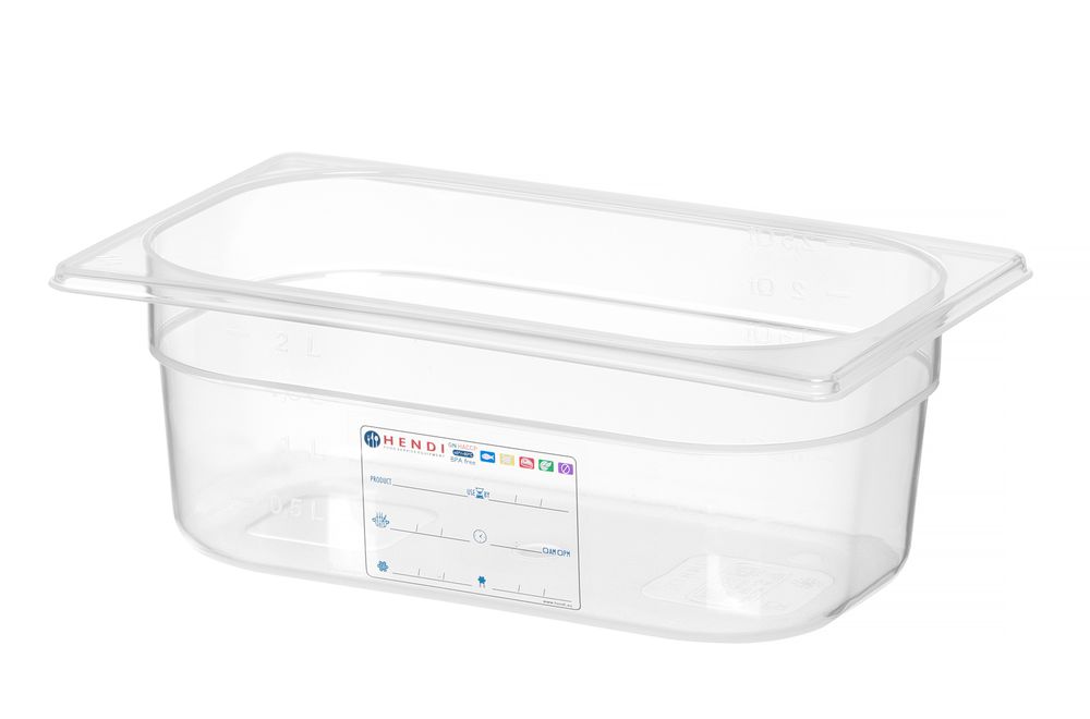 Gastronorm posuda 1/4, HENDI, GN 1/4, 2,8L, Providno, 265x162x(H)100mm