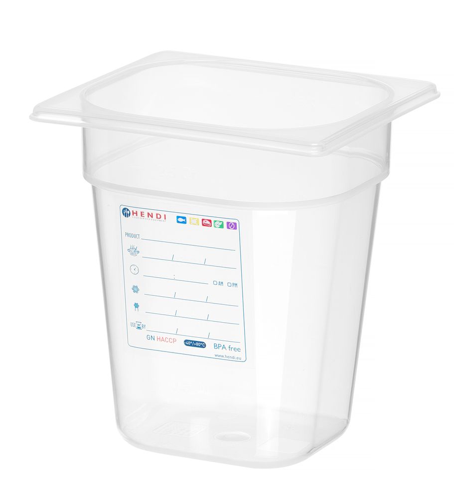 Gastronorm spremnik 1/6, HENDI, GN 1/6, 3,4L, Providno, 176x162x(H)200mm