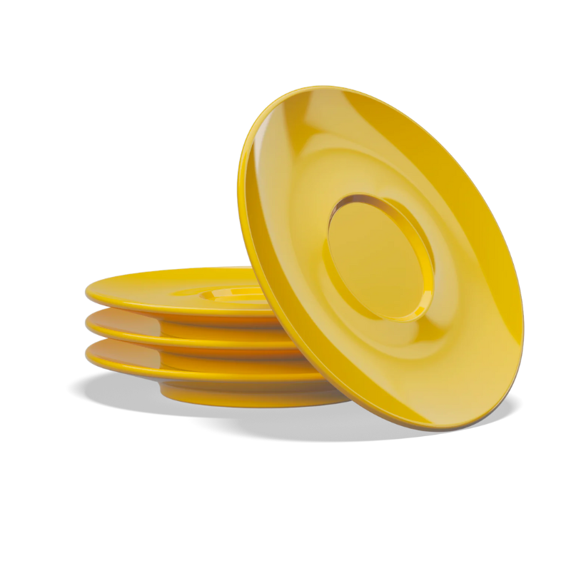 Clubhouse Maniko 210cc Cappuccino Cup - Latte Art Official - Yellow