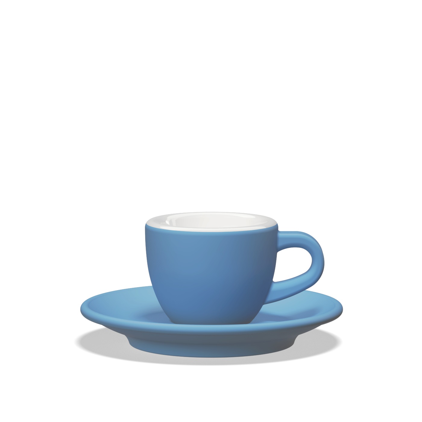Clubhouse Tulip Espresso Cup 70cc with Saucer - Porcelain - Light Blue