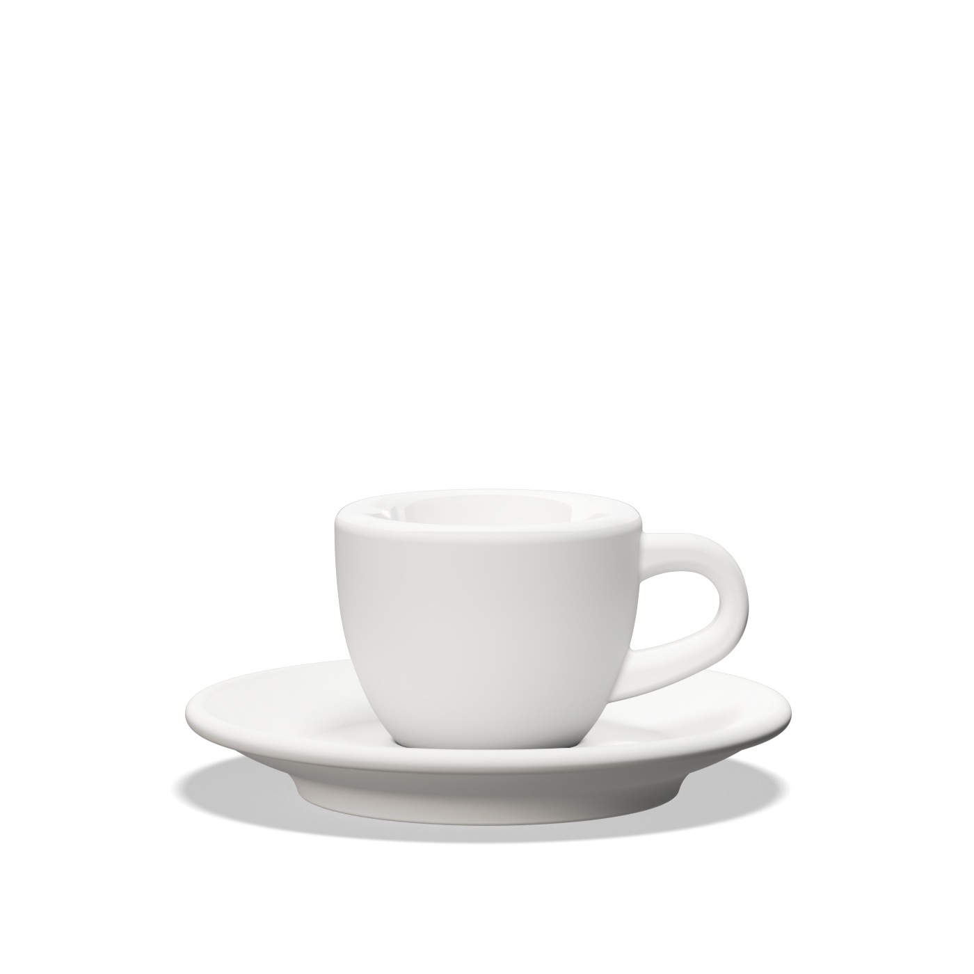 Clubhouse Tulip Espresso Cup 70cc with Saucer - Porcelain - White
