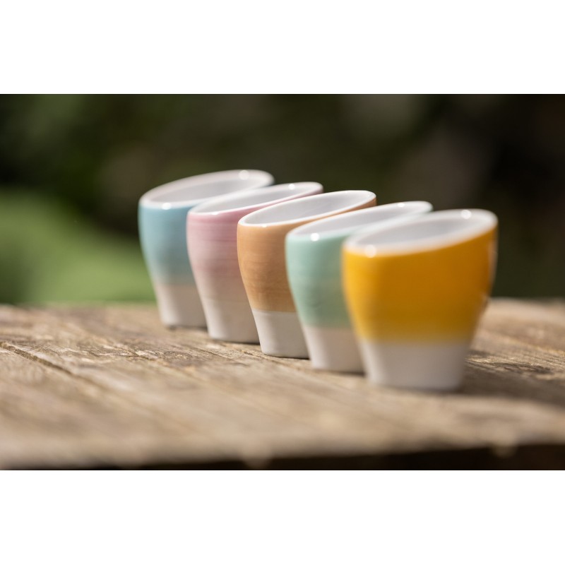 Clubhouse Volcano Espresso Cups 70cc - Porcelain Set of 2 - Acquamarina