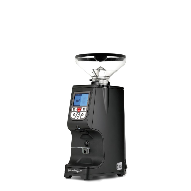 Eureka Atom Specialty 75 Black Coffee Grinder - Pro - Red Speed - Black - Short Hopper - 110 V