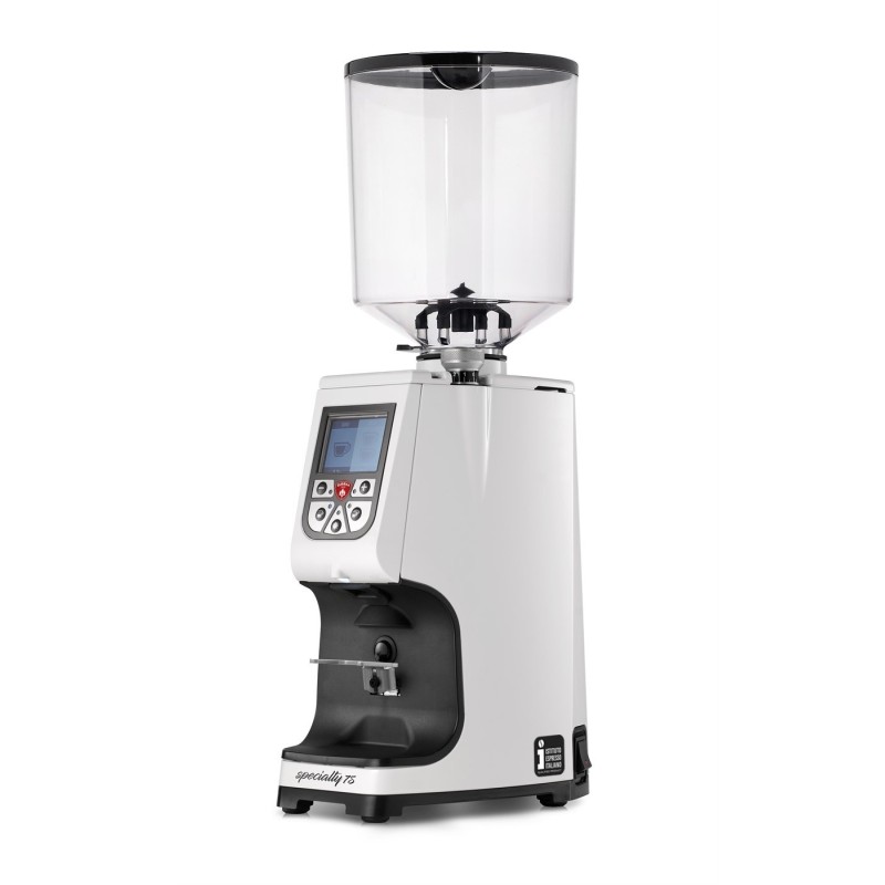 Eureka Atom Specialty 75 White Coffee Grinder - Premium - Diamond - White - Tall Hopper - 110 V