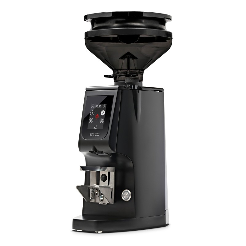 Eureka Atom Excellence 65 Coffee Grinder - Precision & Speed - Diamond - Black - Blow Up Tall Hopper - 220 V