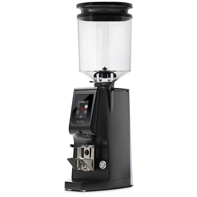 Eureka Atom Excellence 65 Coffee Grinder - Precision & Speed - Diamond - Black - Tall Smoked Hopper - 110 V