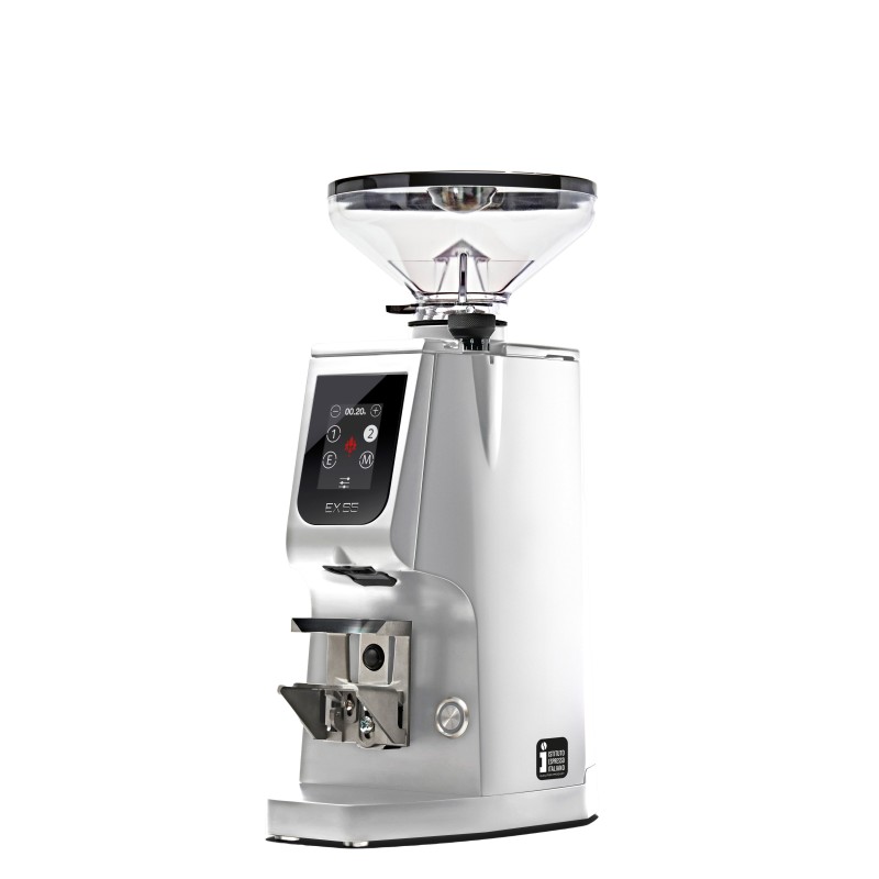 Eureka Atom Excellence 65 Coffee Grinder - Precision & Speed - Diamond - Chrome - Blow Up Tall Smoked Hopper - 110 V
