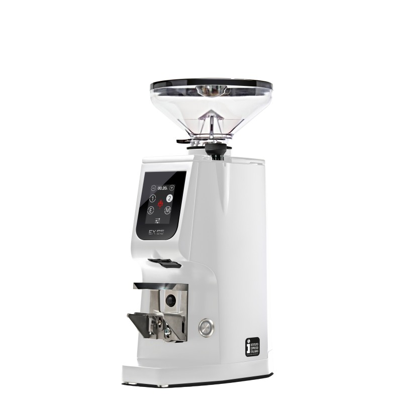 Eureka Atom Excellence 65 Coffee Grinder - Precision & Speed - Diamond - White - Short Hopper - 220 V
