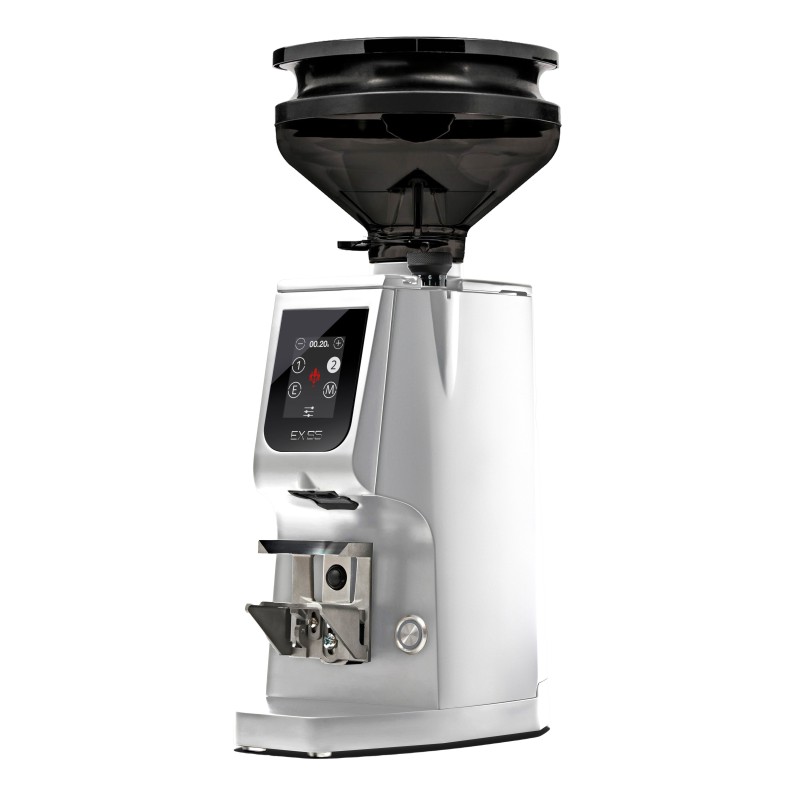 Eureka Atom Excellence 65 Coffee Grinder - Precision & Speed - Hardened Steel - Chrome - Blow Up Short Smoked Hopper - 110 V