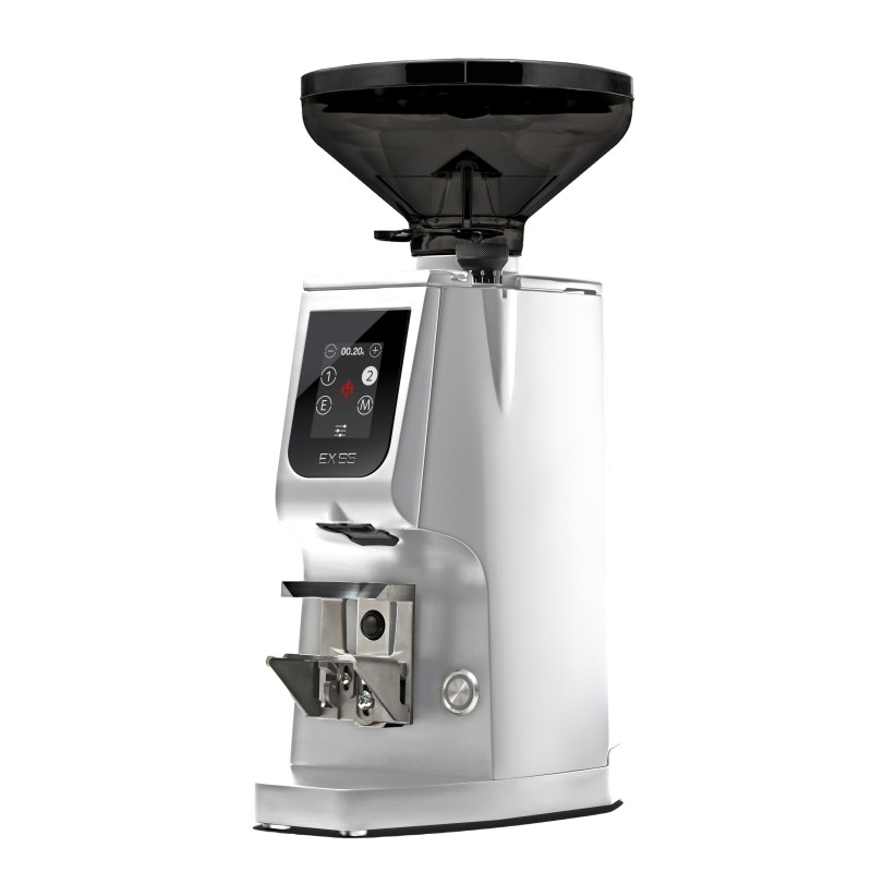 Eureka Atom Excellence 65 Coffee Grinder - Precision & Speed - Hardened Steel - Chrome - Blow Up Tall Smoked Hopper - 110 V