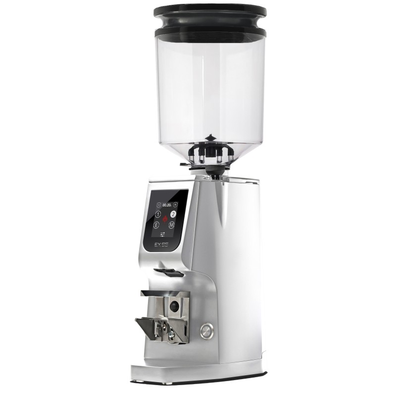 Eureka Atom Excellence 65 Coffee Grinder - Precision & Speed - Hardened Steel - Chrome - Tall Hopper - 220 V