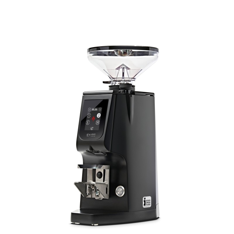Eureka Atom Excellence 65 Coffee Grinder - Precision & Speed - Red Speed - Black - Blow Up Short Hopper - 110 V