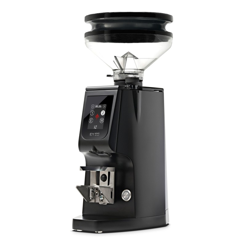 Eureka Atom Excellence 65 Coffee Grinder - Precision & Speed - Titanium - Black - Tall Hopper - 110 V