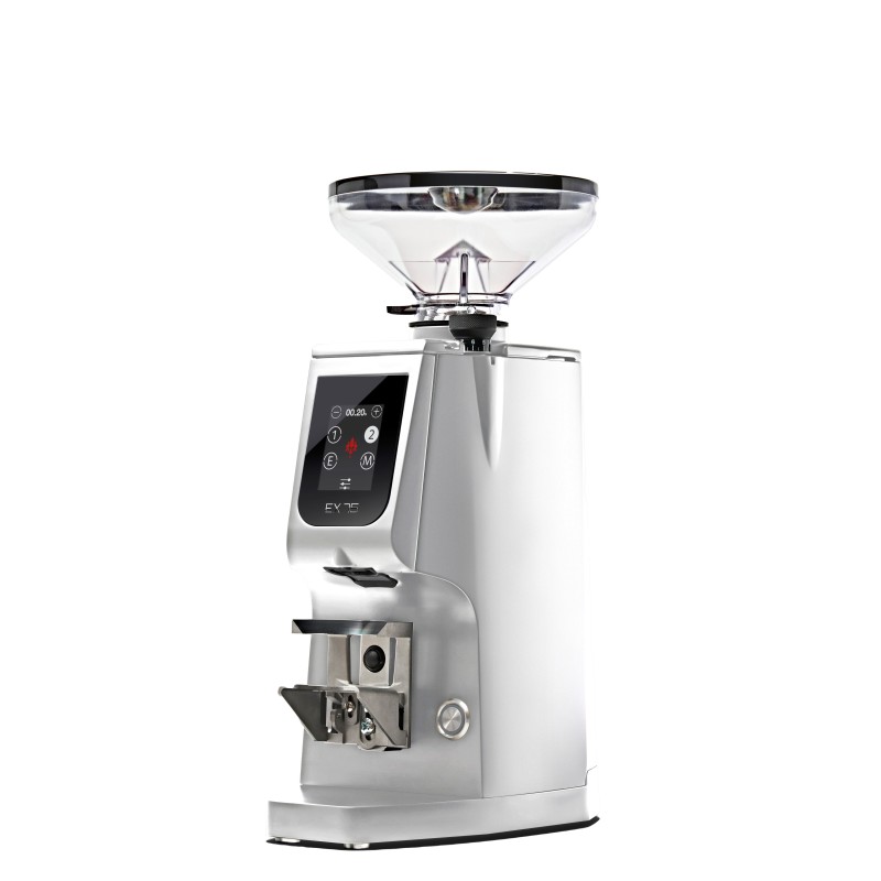 Eureka Atom Excellence 75 Coffee Grinder - High Efficiency - Red Speed - Chrome - Tall Hopper - 220 V