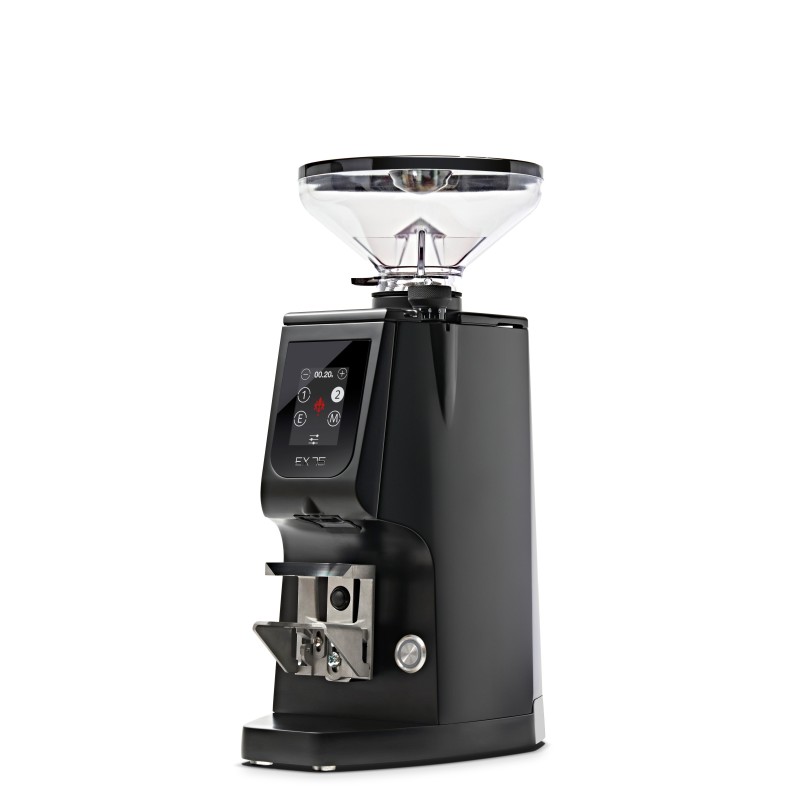 Eureka Atom Excellence 75 Coffee Grinder - High Efficiency - Titanium - Black - Short Hopper - 220 V