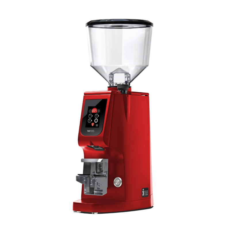 Eureka Atom W 65 Coffee Grinder - Precision & Efficiency - Diamond - Red - Tall Hopper - 220 V