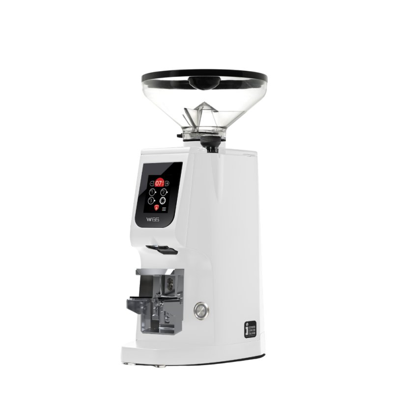 Eureka Atom W 65 Coffee Grinder - Precision & Efficiency - Titanium - White - Short Hopper - 220 V