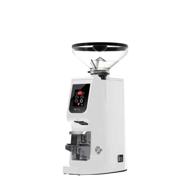 Eureka Atom W 75 Coffee Grinder - Advanced Grinding - Hardened Steel - White - Short Hopper - 220 V