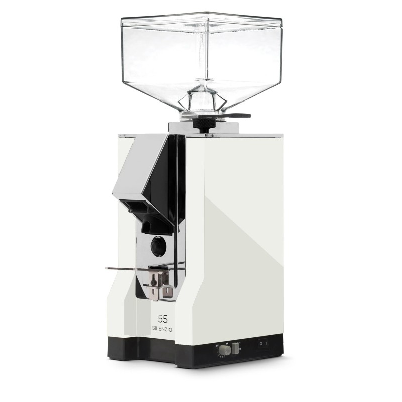 Eureka Mignon Silenzio 55 Coffee Grinder - Quiet & Precise - White - 16cr - 110 V