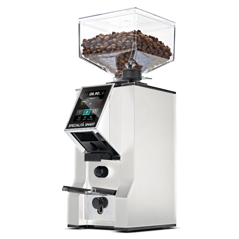 Eureka Mignon Specialità Smart Coffee Grinder - Touch Display - White - 16cr - 220 V