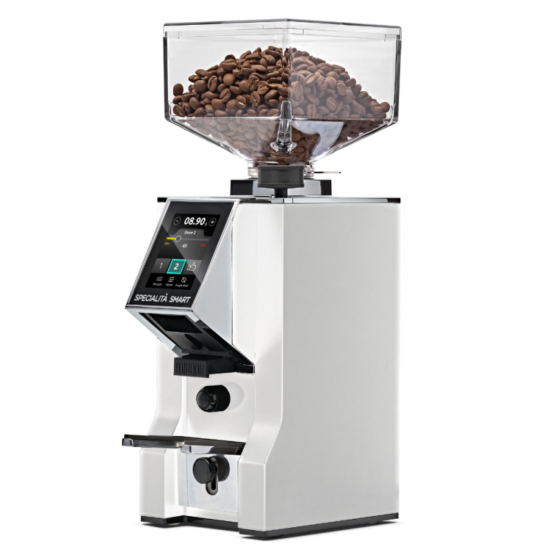 Eureka Mignon Specialità Smart Coffee Grinder - Touch Display - White - 16cr - 220 V