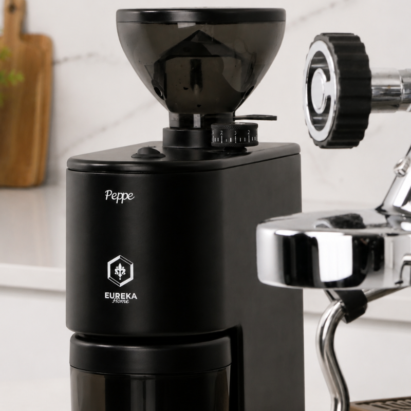Eureka Peppe Coffee Grinder - Compact for Espresso & Filter - Black - 220 V