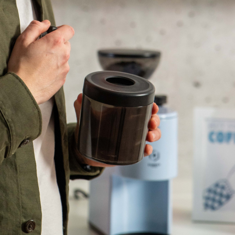 Eureka Peppe Coffee Grinder - Compact for Espresso & Filter - Pale Blue - 220 V