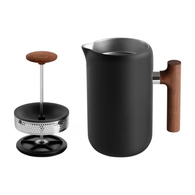 Fellow Clara French Press Walnut - Stylish Design - Black
