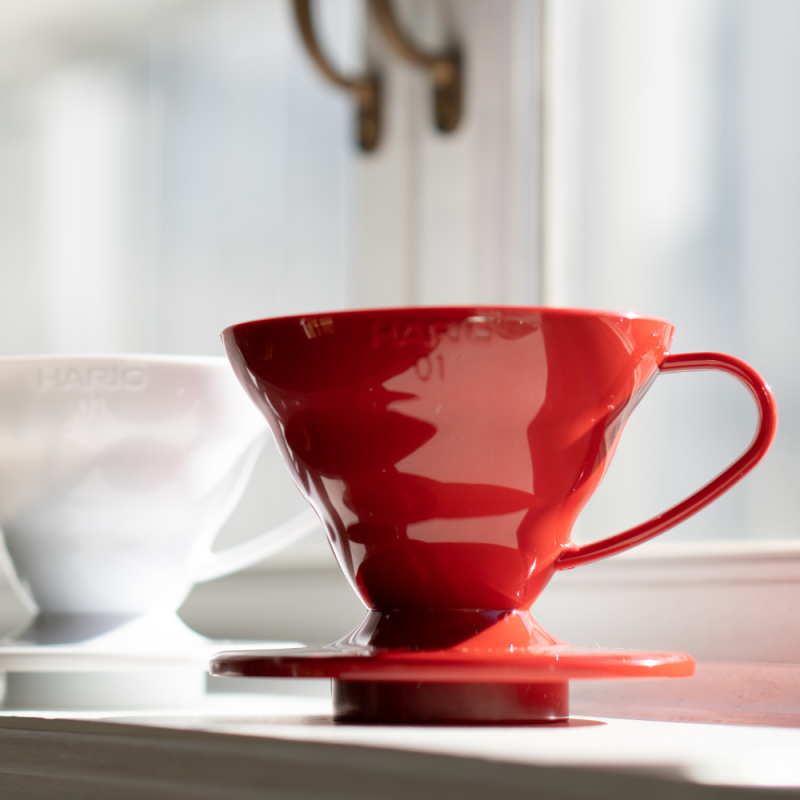 Hario V60 01 Plastic Coffee Dripper Red - Pour-Over
