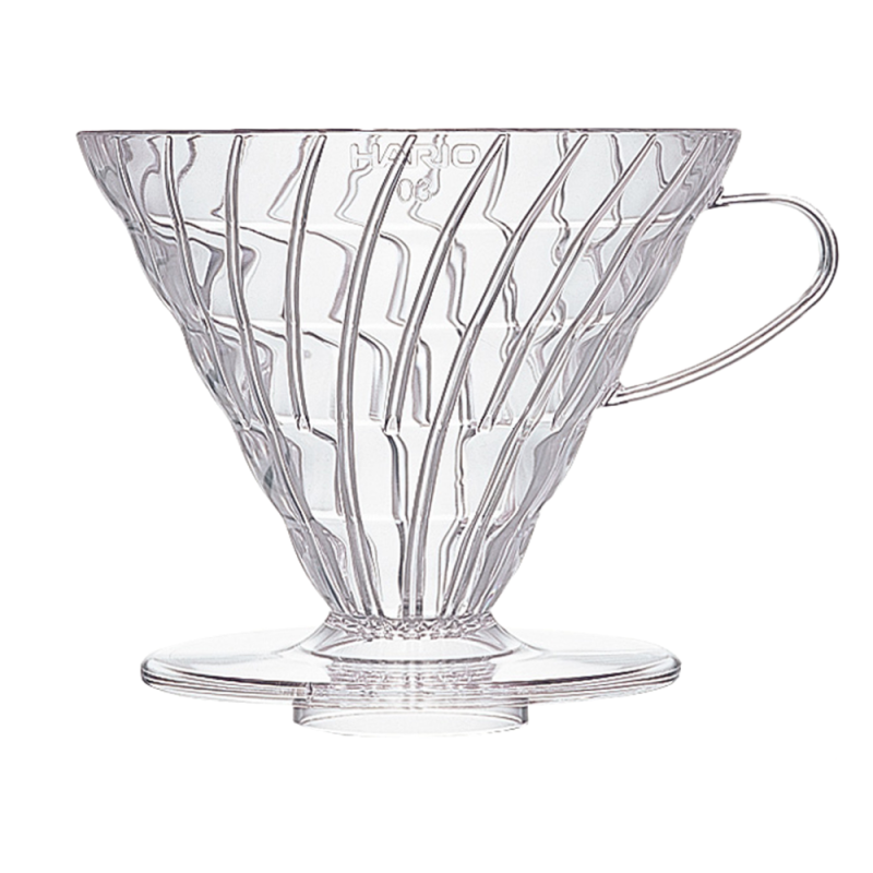 Hario V60 03 Clear Plastic Coffee Dripper - Pour-Over 1-6 Cups