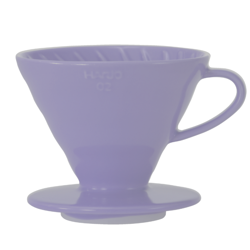 Hario V60-02 Ceramic Coffee Dripper - Purple Heather