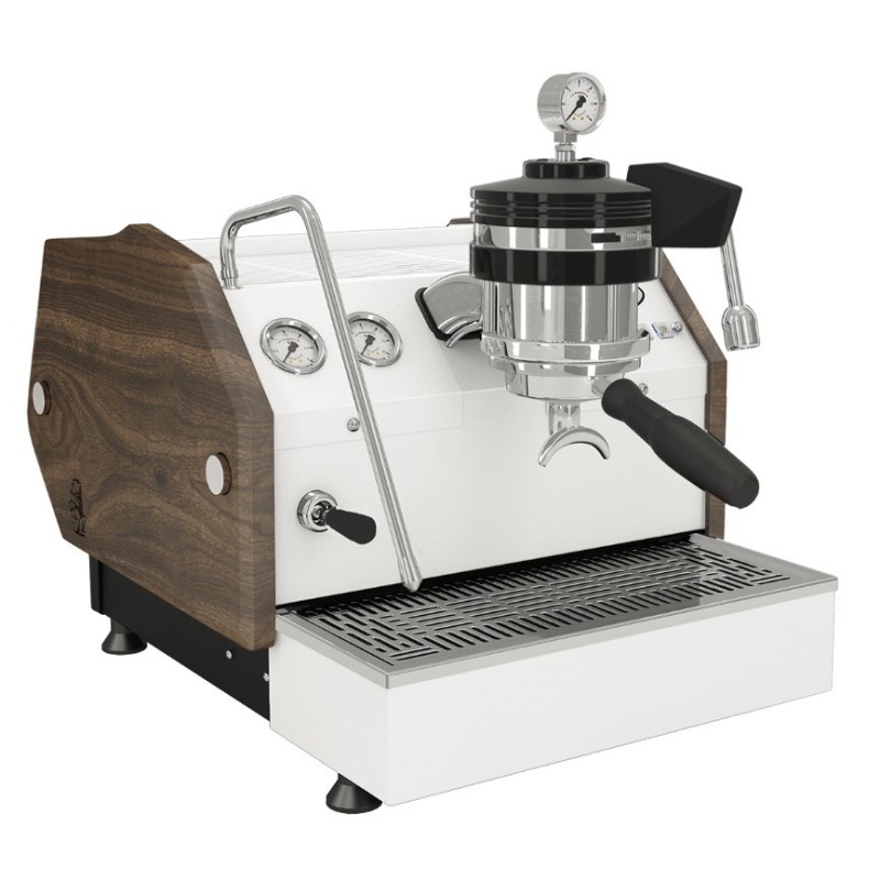 La Marzocco GS3 MP Flat White Espresso Machine - Walnut Side Panels - 220 V