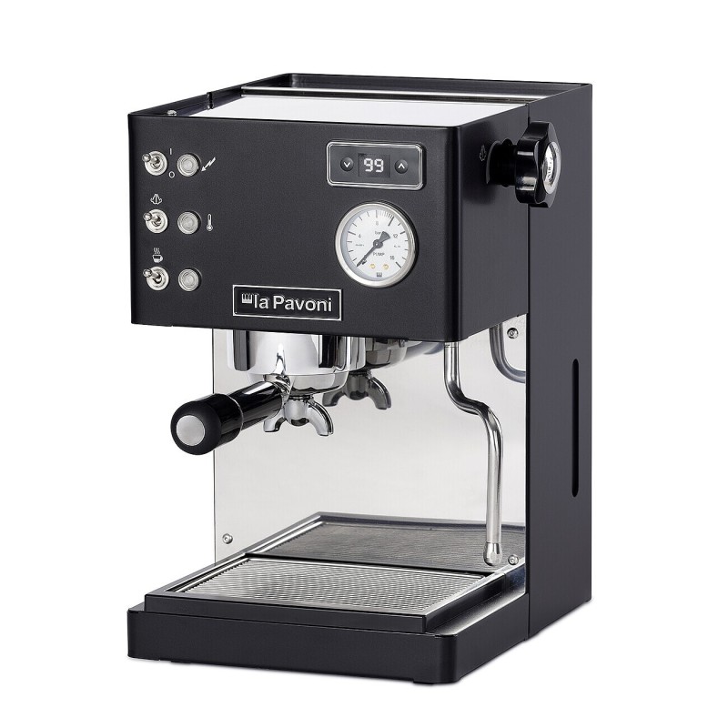 La Pavoni Casabar PID Black Espresso Machine - Brass Boiler - 220 V
