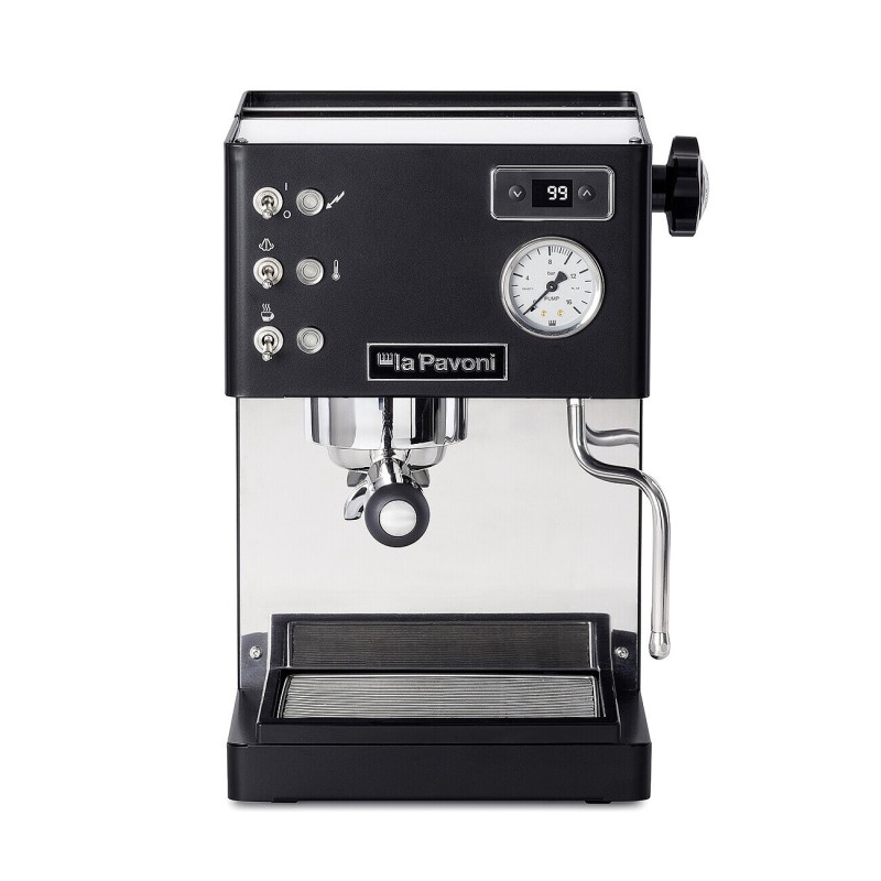 La Pavoni Casabar PID Black Espresso Machine - Brass Boiler - 220 V