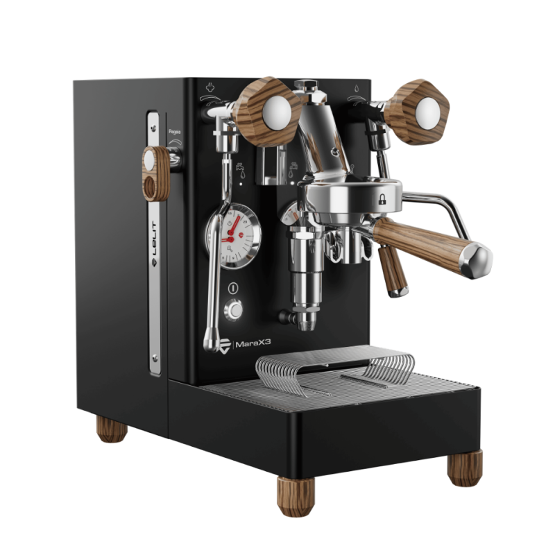 Lelit MaraX3 Black Espresso Machine - Pagaia Flow Control - 220 V