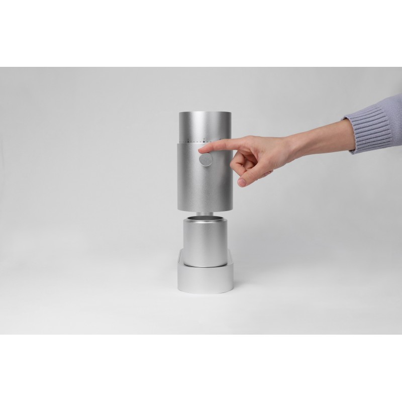 Option-O Lagom Casa Coffee Grinder - Conical Burrs - Silver