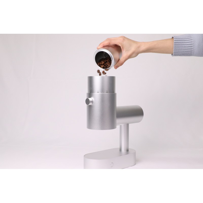 Option-O Lagom Casa Coffee Grinder - Conical Burrs - Silver