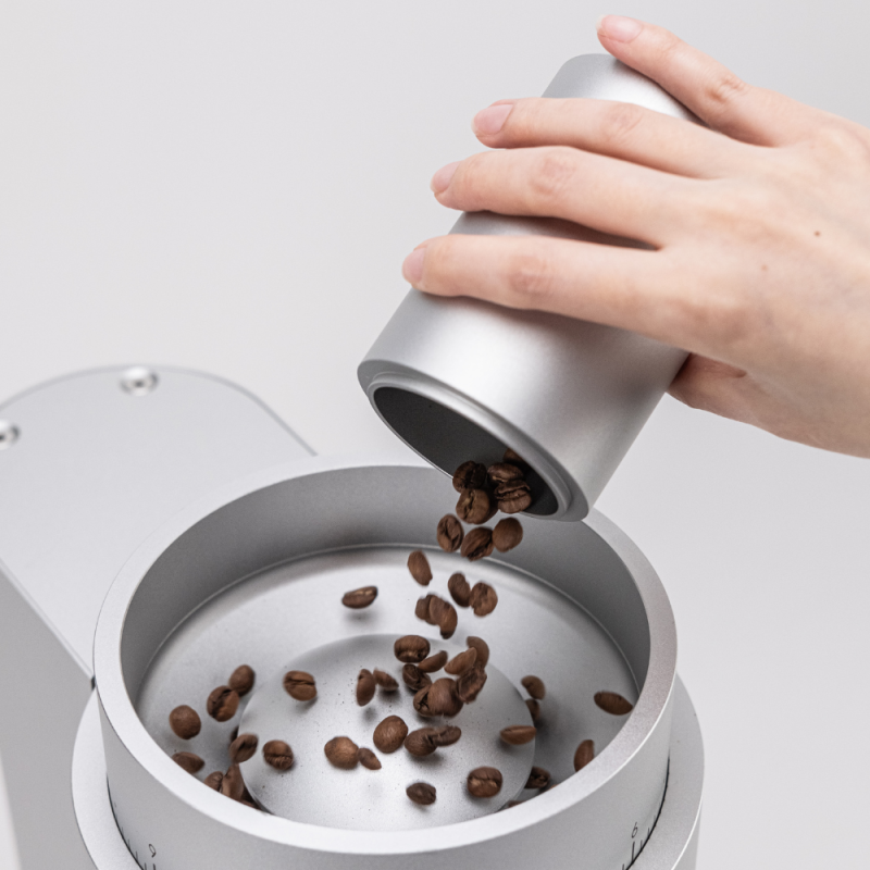 Option-O Lagom 01 Coffee Grinder - Mizen 102OM Blind Burrs - Silver - 220 V