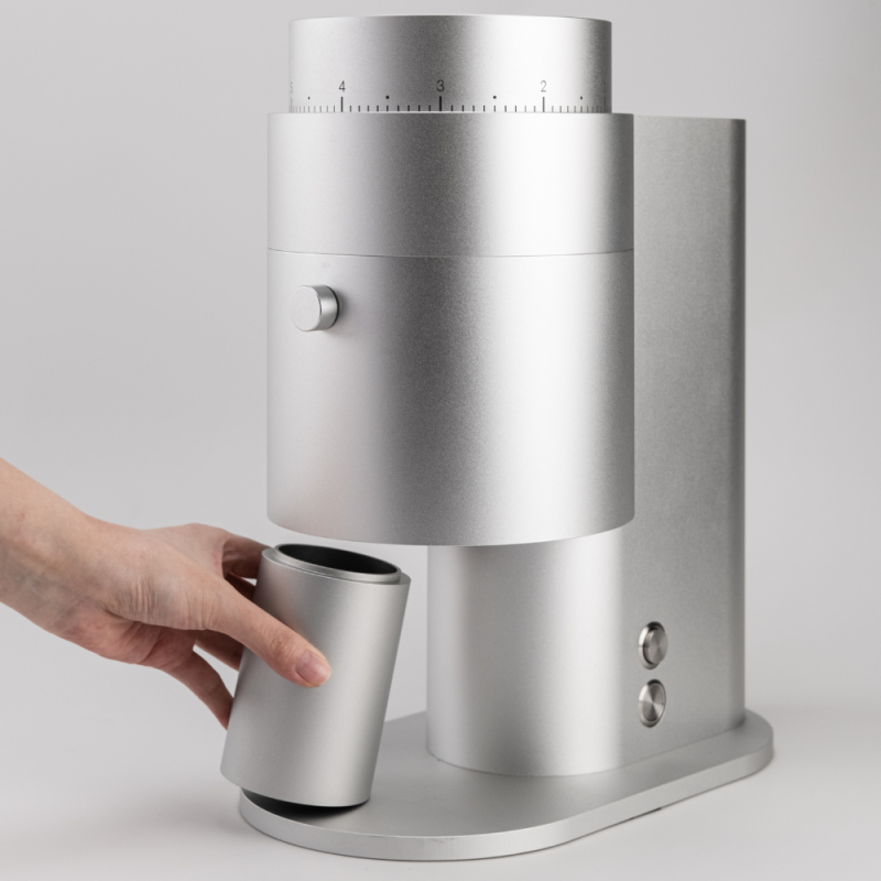 Option-O Lagom 01 Coffee Grinder - Mizen 102OM Blind Burrs - Silver - 220 V