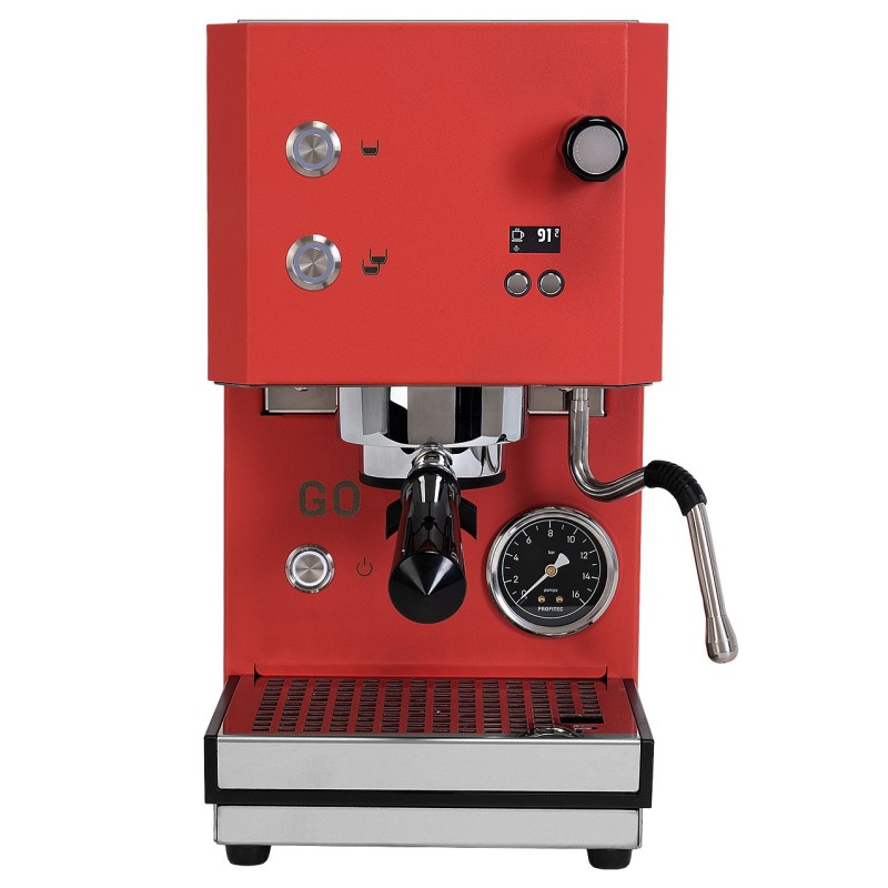 Profitec GO 2.0 Espresso Machine – OLED, Pre-Infusion - Red - 220 V