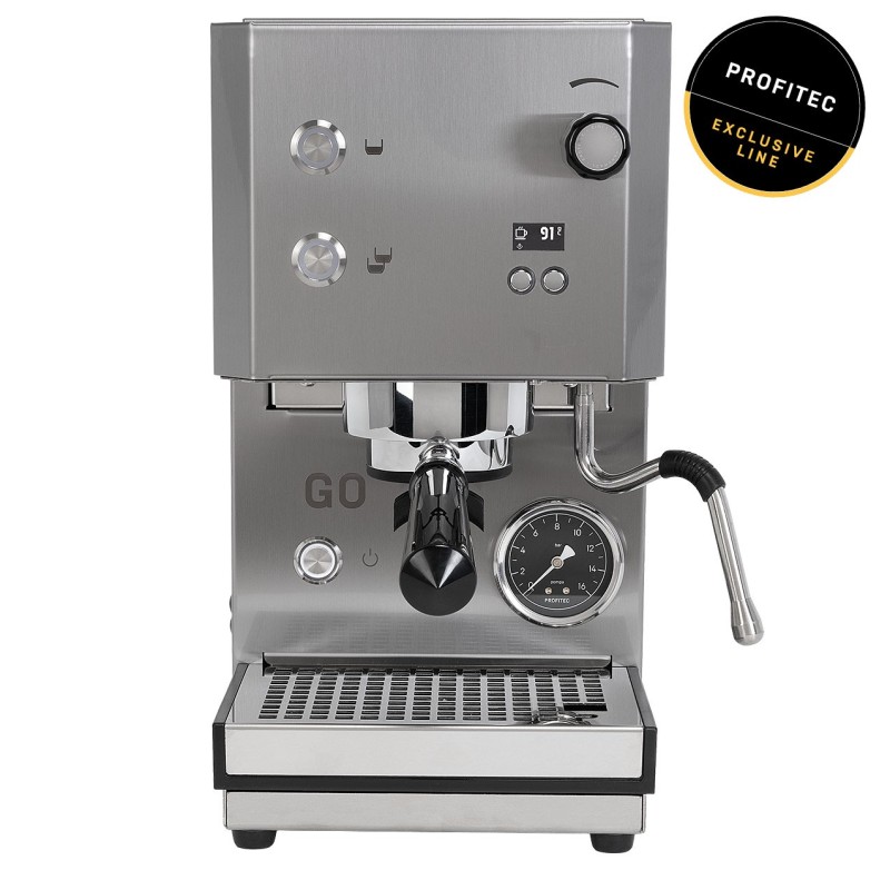 Profitec GO 2.0 Espresso Machine – OLED, Pre-Infusion - Chrome - 220 V