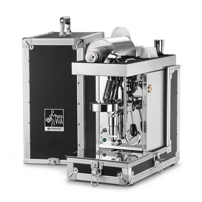 Rocket Porta Via Espresso Machine - Portable & Efficient - Chrome - 220 V