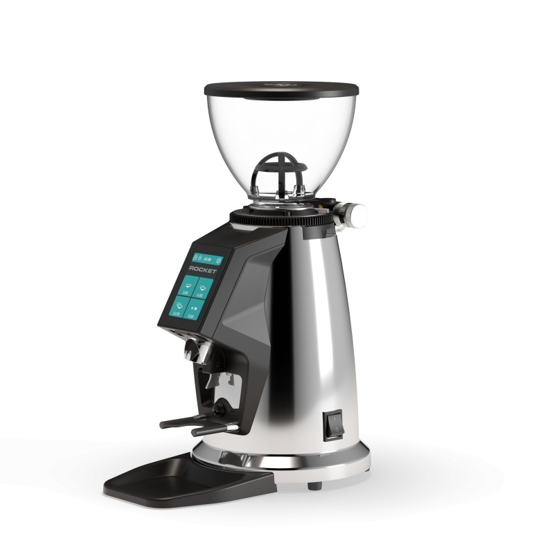Rocket Spluga Coffee Grinder - 65 mm Flat Burrs - Chrome - 110 V