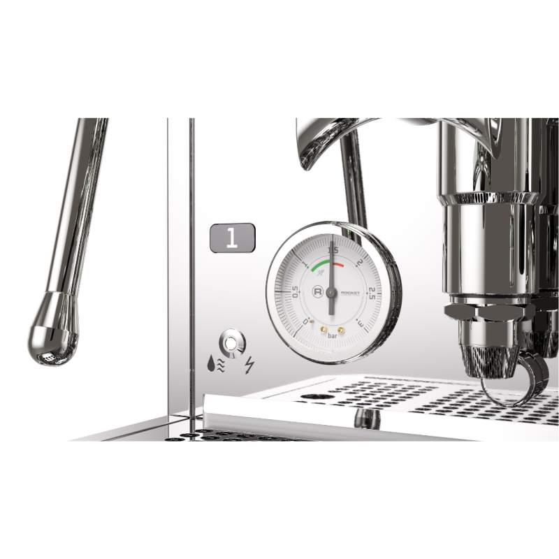 Rocket Giotto V Fast Espresso Machine - Fast Heat-Up Design - Chrome - 220 V