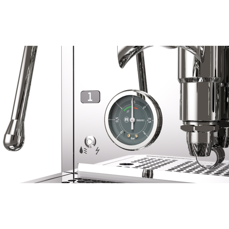 Rocket Mozzafiato V Fast Espresso Machine - Fast Heat-Up - Chrome - 220 V