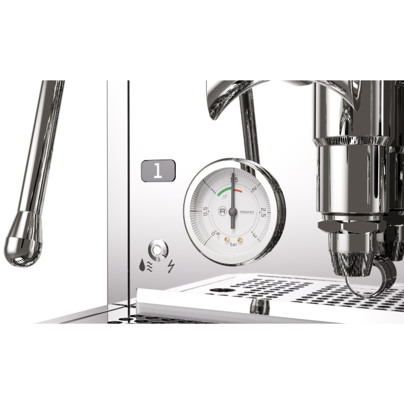 Rocket Mozzafiato R Fast Espresso Machine - Fast Heat-Up - Chrome - 110 V