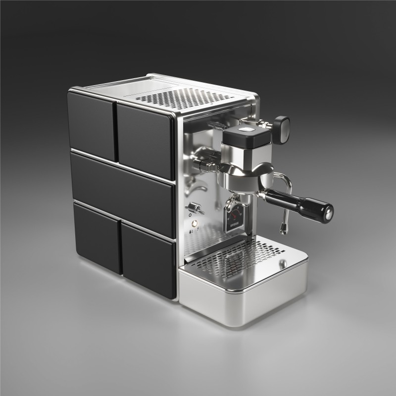 Stone Mine Espresso Machine - Durable & Reliable - Inox/black - 220 V