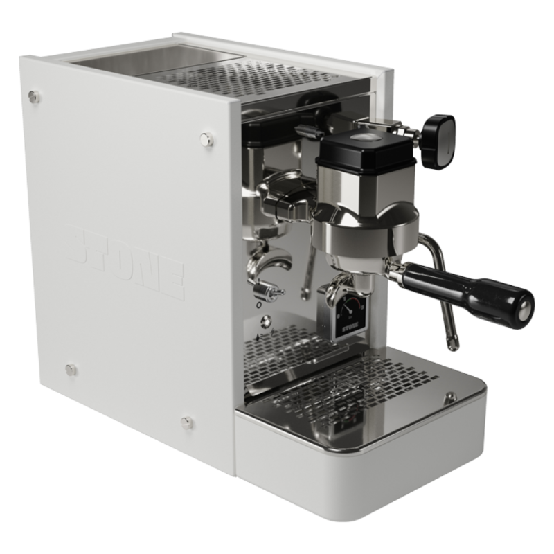 Stone Lite Espresso Machine - Compact & Handcrafted in Milan - White - 110 V