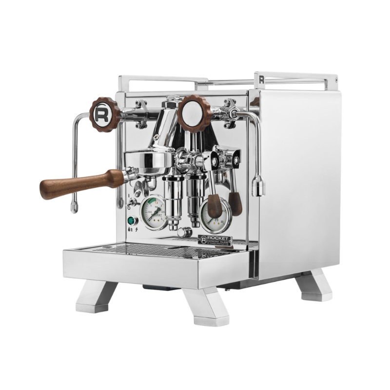 Wiedemann Handle Set for Rocket - Durable & Stylish - Walnut - Without Stainless Steel Portafilter
