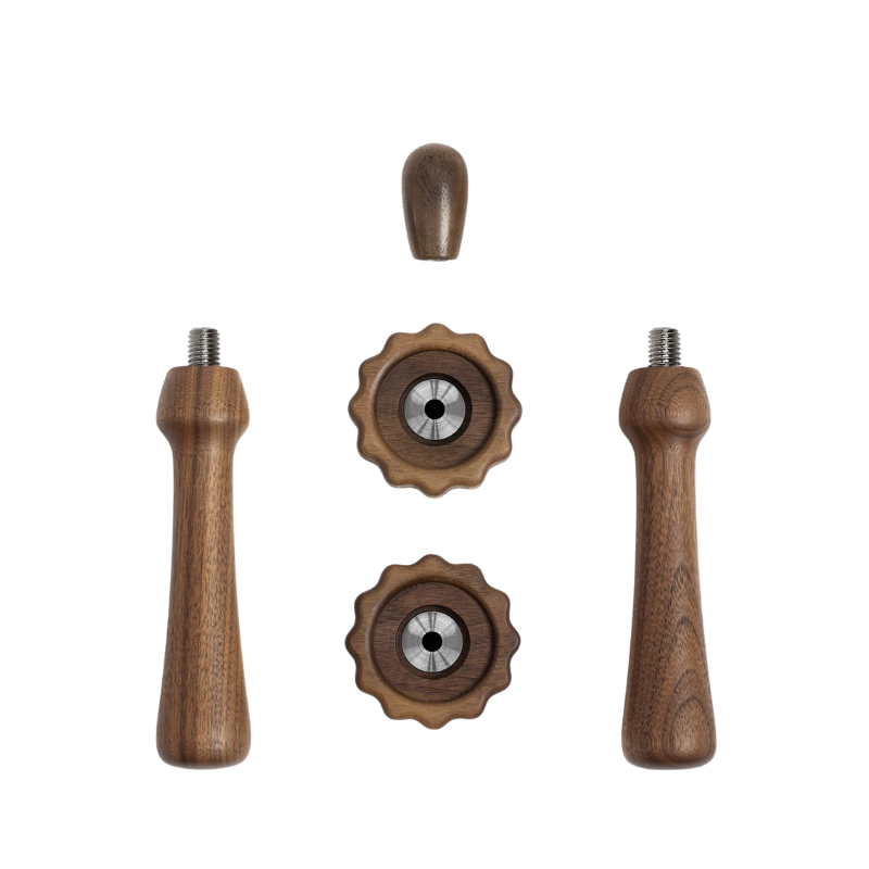 Wiedemann Handle Set for Rocket - Durable & Stylish - Walnut - Without Stainless Steel Portafilter